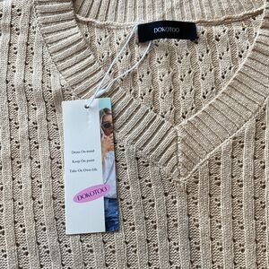 Classic Tan V-Neck Sweater